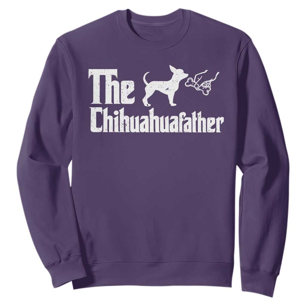 Chihuahua Dad Sweatshirt Fathers Day Gifts For Dog Lovers TS10 Purple Print Your Wear
