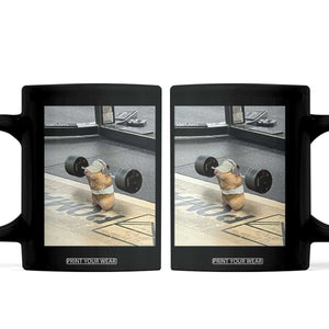 Hamster Gym Coffee Mug Funny Rat Workout Weightlifting Pump Cover TS10 Black Print Your Wear