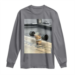 Hamster Gym Long Sleeve Shirt Funny Rat Workout Weightlifting Pump Cover TS10 Charcoal Print Your Wear