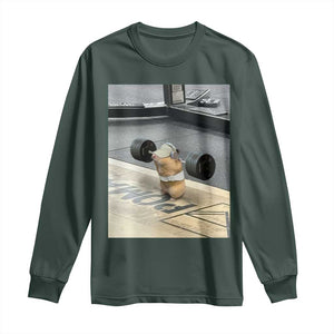 Hamster Gym Long Sleeve Shirt Funny Rat Workout Weightlifting Pump Cover TS10 Dark Forest Green Print Your Wear