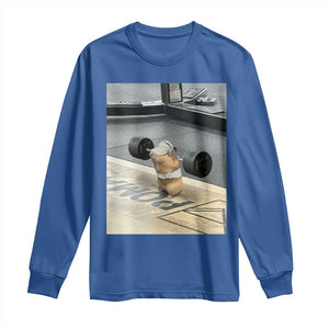 Hamster Gym Long Sleeve Shirt Funny Rat Workout Weightlifting Pump Cover TS10 Royal Blue Print Your Wear