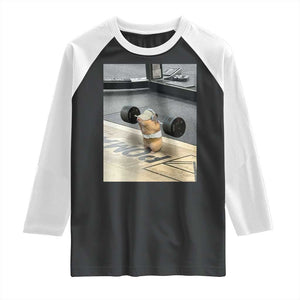 Hamster Gym Raglan Shirt Funny Rat Workout Weightlifting Pump Cover TS10 Black White Print Your Wear