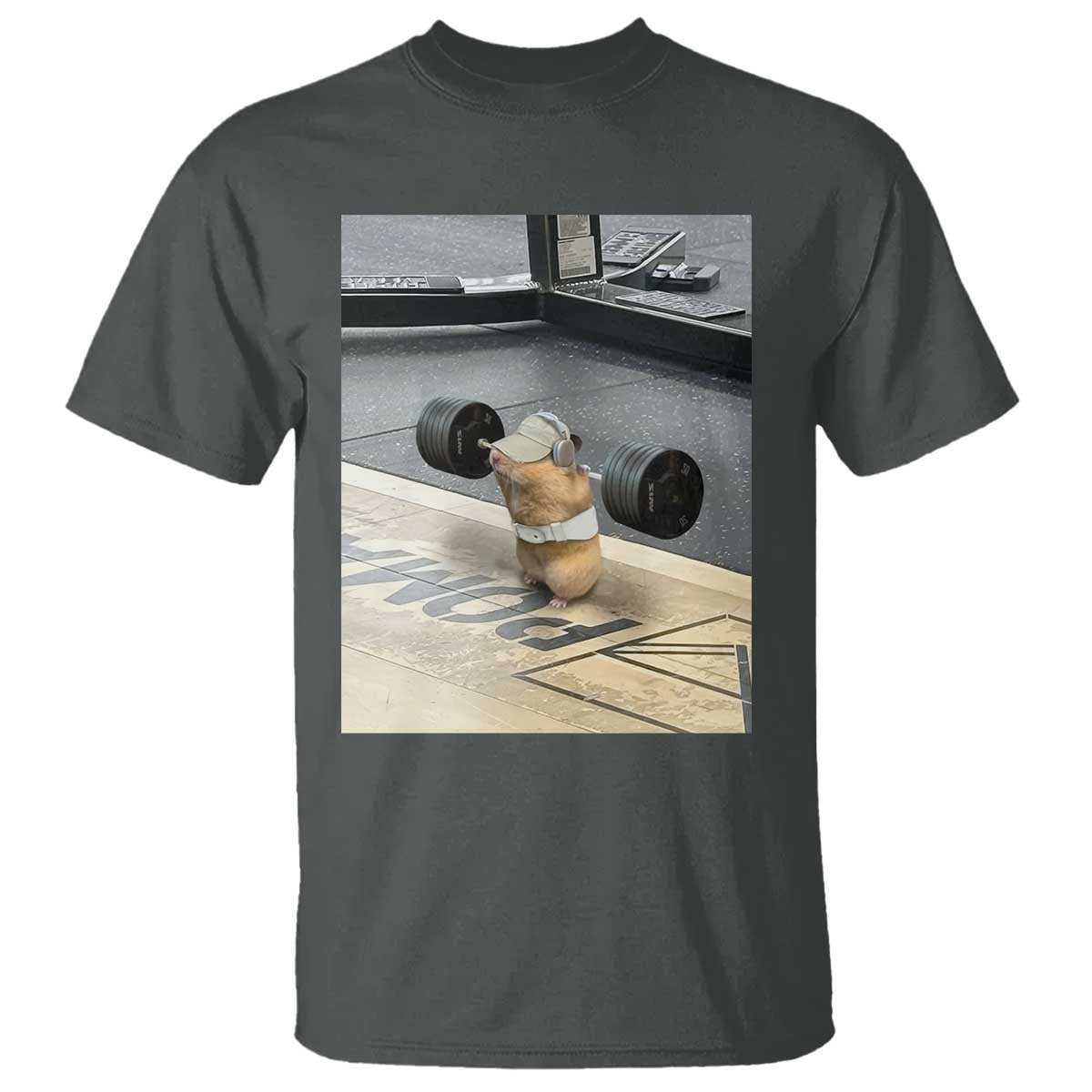 Hamster Gym T Shirt Funny Rat Workout Weightlifting Pump Cover TS10 Dark Heather Print Your Wear