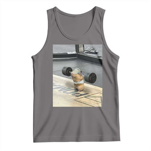 Hamster Gym Tank Top Funny Rat Workout Weightlifting Pump Cover TS10 Deep Heather Print Your Wear