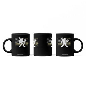 Bow Hunting Archer Bigfoot Coffee Mug Sasquatch Camo US Flag Hunter Dad TS10 Print Your Wear