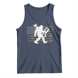 Bow Hunting Archer Bigfoot Tank Top Sasquatch Camo US Flag Hunter Dad TS10 Navy Print Your Wear