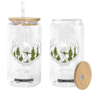 Bigfoot Gun Owner Glass Can Retro Deer Hunting Sasquatch Hunter Dad TS10 Print Your Wear