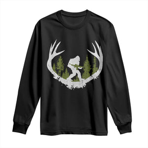 Bigfoot Gun Owner Long Sleeve Shirt Retro Deer Hunting Sasquatch Hunter Dad TS10 Black Print Your Wear