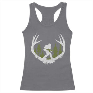 Bigfoot Gun Owner Racerback Tank Top Retro Deer Hunting Sasquatch Hunter Dad TS10 Charcoal Print Your Wear