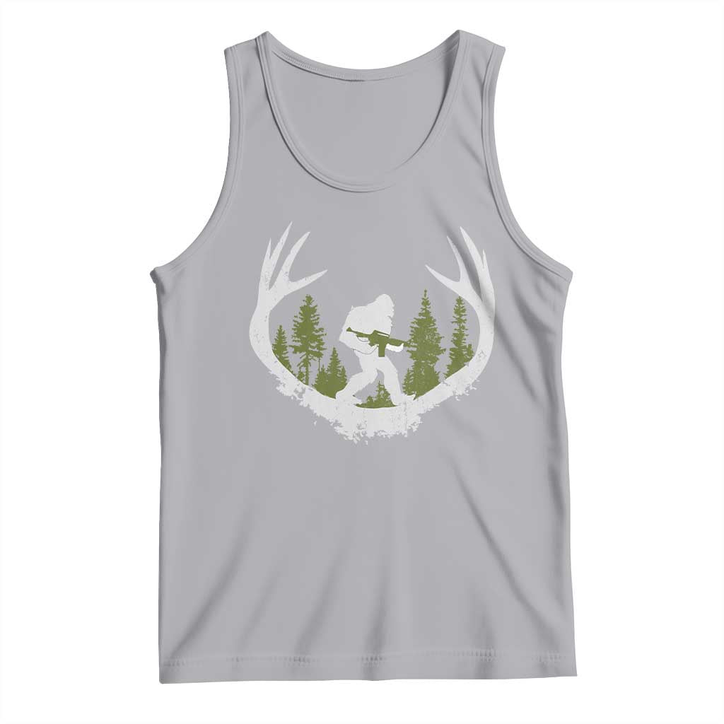 Bigfoot Gun Owner Tank Top Retro Deer Hunting Sasquatch Hunter Dad TS10 Athletic Heather Print Your Wear