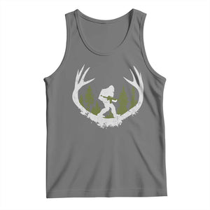 Bigfoot Gun Owner Tank Top Retro Deer Hunting Sasquatch Hunter Dad TS10 Black Heather Print Your Wear