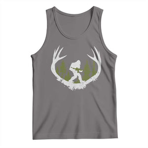 Bigfoot Gun Owner Tank Top Retro Deer Hunting Sasquatch Hunter Dad TS10 Deep Heather Print Your Wear
