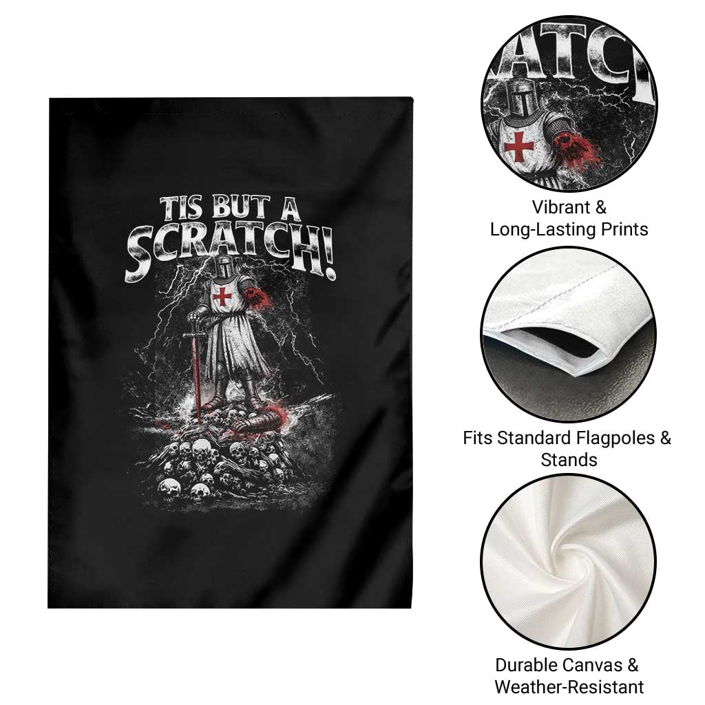 Funny Tis But A Scratch Medieval Warrior Knight Garden Flag Funny Gift Sarcastic Quote TS10 Print Your Wear