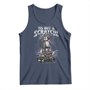 Funny Tis But A Scratch Medieval Warrior Knight Tank Top Funny Gift Sarcastic Quote TS10 Navy Print Your Wear