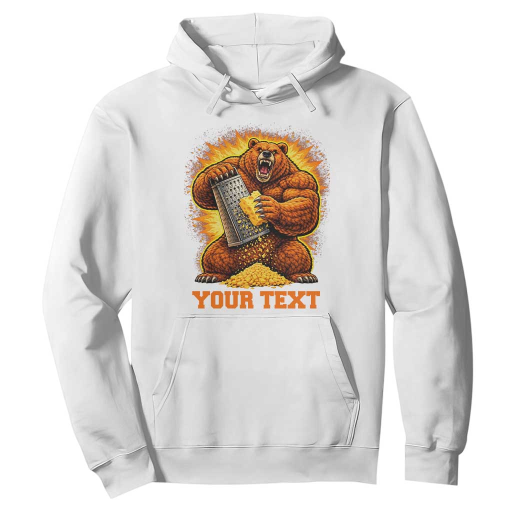 Personalized BF Angry Bear Grating Cheese Hoodie Custom Text Football Fans TS10 White Print Your Wear