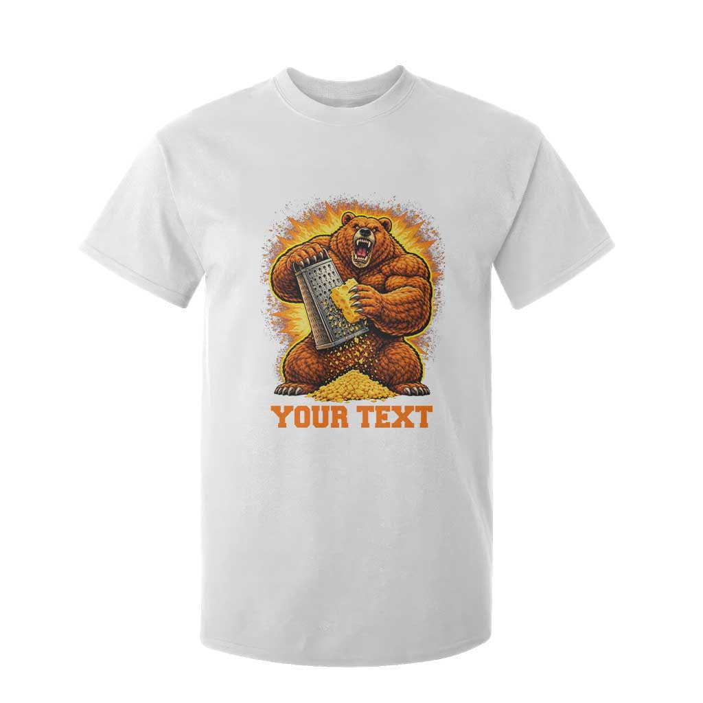 Personalized BF Angry Bear Grating Cheese T Shirt For Kid Custom Text Football Fans TS10 White Print Your Wear