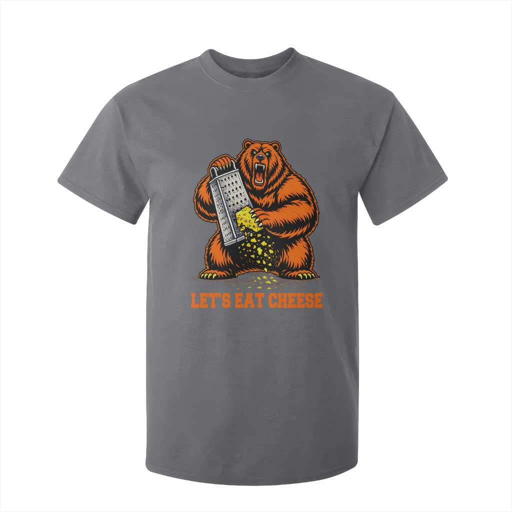 Angry Bear Grating Let's Eat Cheese T Shirt For Kid CFB Game Day Sport Fan TS10 Charcoal Print Your Wear