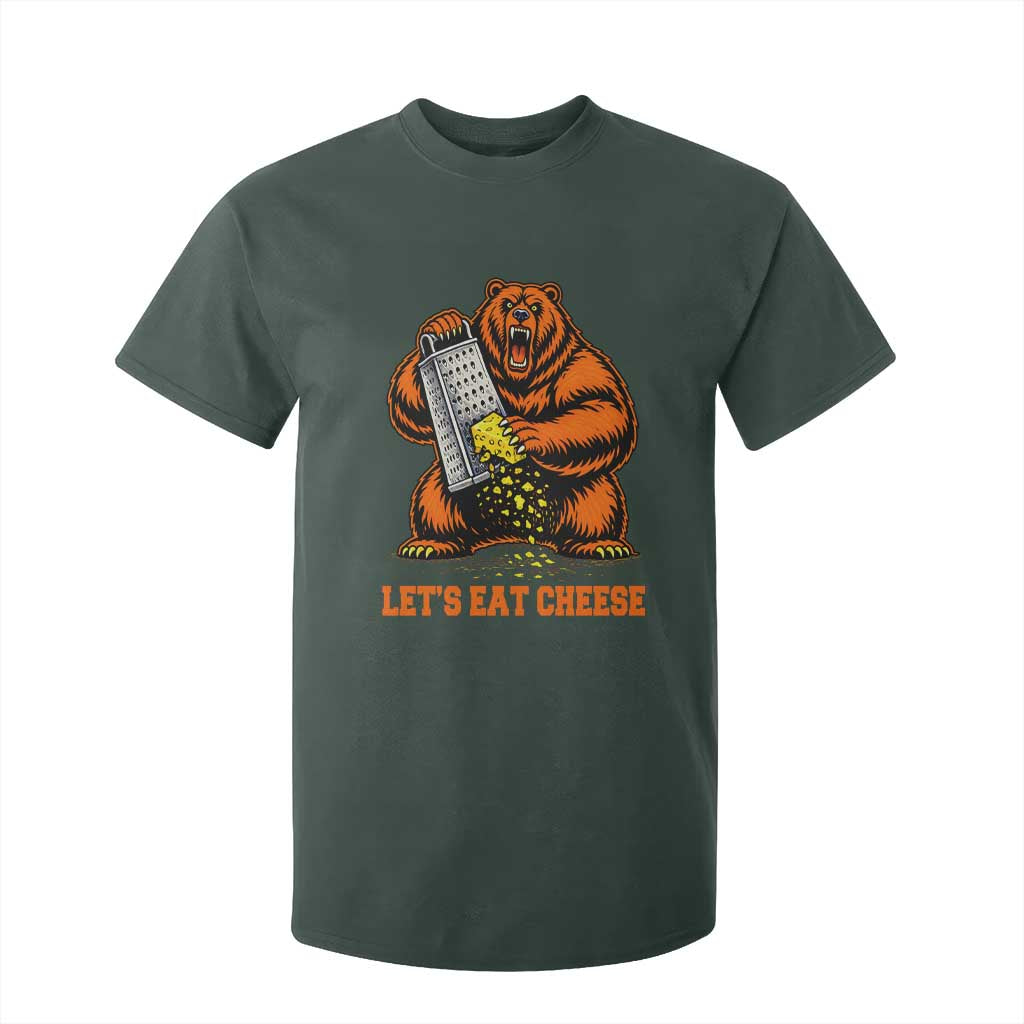 Angry Bear Grating Let's Eat Cheese T Shirt For Kid CFB Game Day Sport Fan TS10 Dark Forest Green Print Your Wear