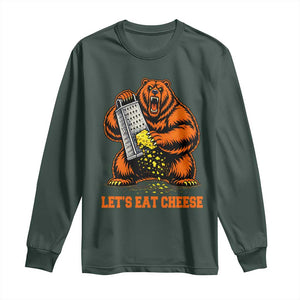 Angry Bear Grating Let's Eat Cheese Long Sleeve Shirt CFB Game Day Sport Fan TS10 Dark Forest Green Print Your Wear