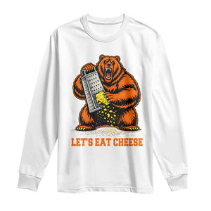Angry Bear Grating Let's Eat Cheese Long Sleeve Shirt CFB Game Day Sport Fan TS10 White Print Your Wear