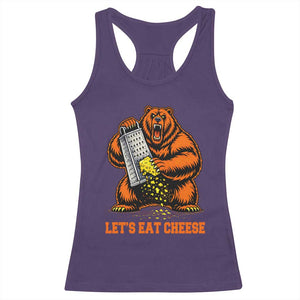 Angry Bear Grating Let's Eat Cheese Racerback Tank Top CFB Game Day Sport Fan TS10 Purple Print Your Wear