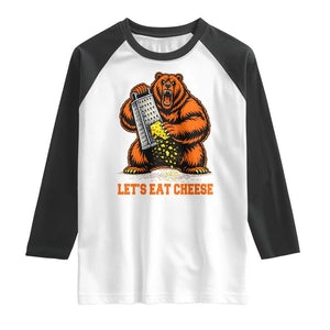 Angry Bear Grating Let's Eat Cheese Raglan Shirt CFB Game Day Sport Fan TS10 White Black Print Your Wear