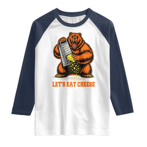 Angry Bear Grating Let's Eat Cheese Raglan Shirt CFB Game Day Sport Fan TS10 White Navy Print Your Wear