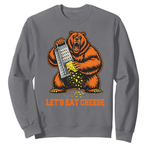 Angry Bear Grating Let's Eat Cheese Sweatshirt CFB Game Day Sport Fan TS10 Charcoal Print Your Wear
