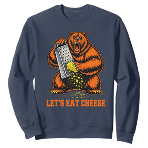 Angry Bear Grating Let's Eat Cheese Sweatshirt CFB Game Day Sport Fan TS10 Navy Print Your Wear