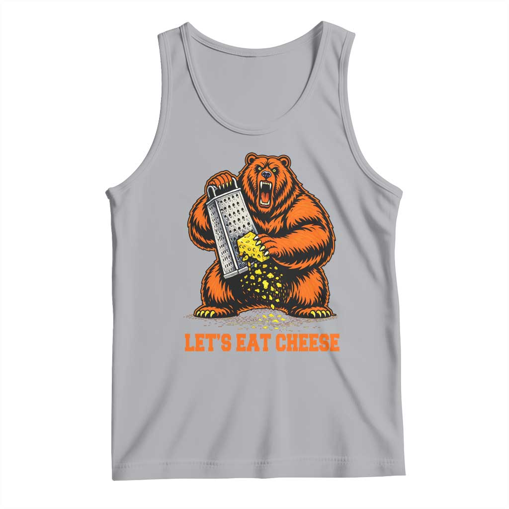 Angry Bear Grating Let's Eat Cheese Tank Top CFB Game Day Sport Fan TS10 Athletic Heather Print Your Wear