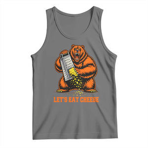 Angry Bear Grating Let's Eat Cheese Tank Top CFB Game Day Sport Fan TS10 Black Heather Print Your Wear