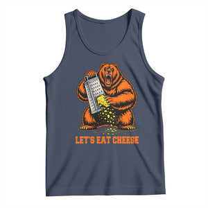 Angry Bear Grating Let's Eat Cheese Tank Top CFB Game Day Sport Fan TS10 Navy Print Your Wear