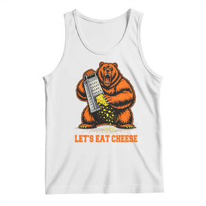 Angry Bear Grating Let's Eat Cheese Tank Top CFB Game Day Sport Fan TS10 White Print Your Wear