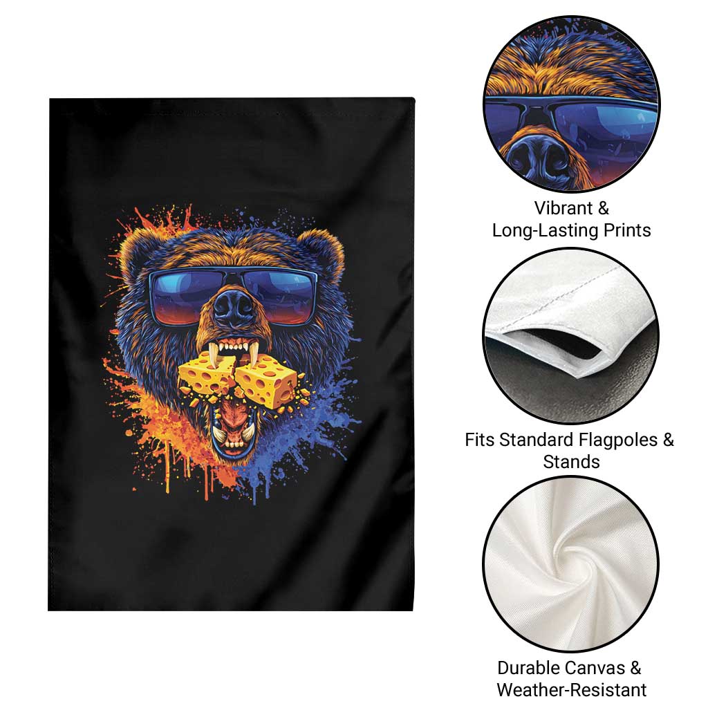 Angry Bear Lets Eat Cheese Garden Flag CFB Game Day Sport Fan TS10 Print Your Wear