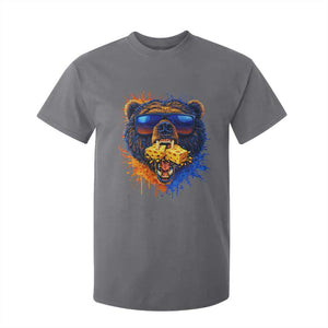 Angry Bear Lets Eat Cheese T Shirt For Kid CFB Game Day Sport Fan TS10 Charcoal Print Your Wear