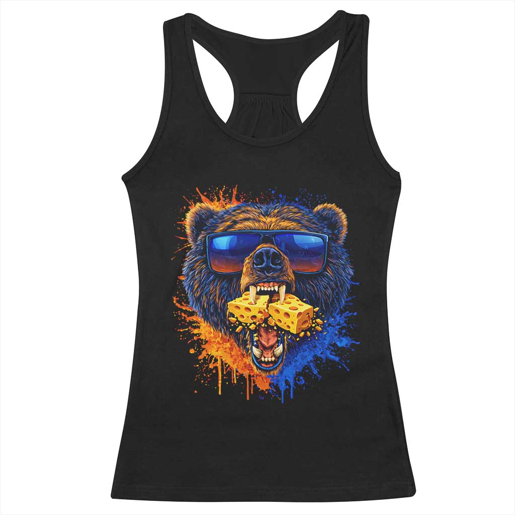 Angry Bear Lets Eat Cheese Racerback Tank Top CFB Game Day Sport Fan TS10 Black Print Your Wear
