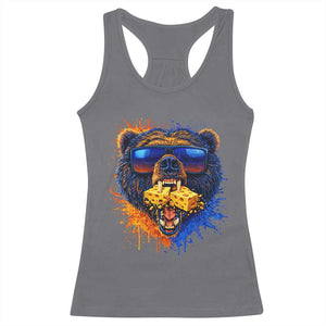 Angry Bear Lets Eat Cheese Racerback Tank Top CFB Game Day Sport Fan TS10 Charcoal Print Your Wear