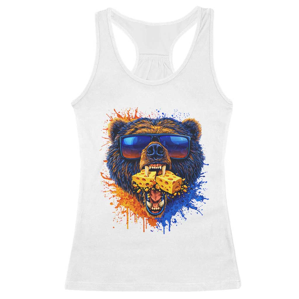 Angry Bear Lets Eat Cheese Racerback Tank Top CFB Game Day Sport Fan TS10 White Print Your Wear