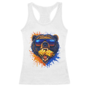 Angry Bear Lets Eat Cheese Racerback Tank Top CFB Game Day Sport Fan TS10 White Print Your Wear