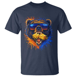 Angry Bear Lets Eat Cheese T Shirt CFB Game Day Sport Fan TS10 Navy Print Your Wear