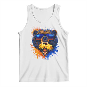 Angry Bear Lets Eat Cheese Tank Top CFB Game Day Sport Fan TS10 White Print Your Wear