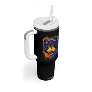 Angry Bear Lets Eat Cheese Tumbler With Handle CFB Game Day Sport Fan TS10 Print Your Wear