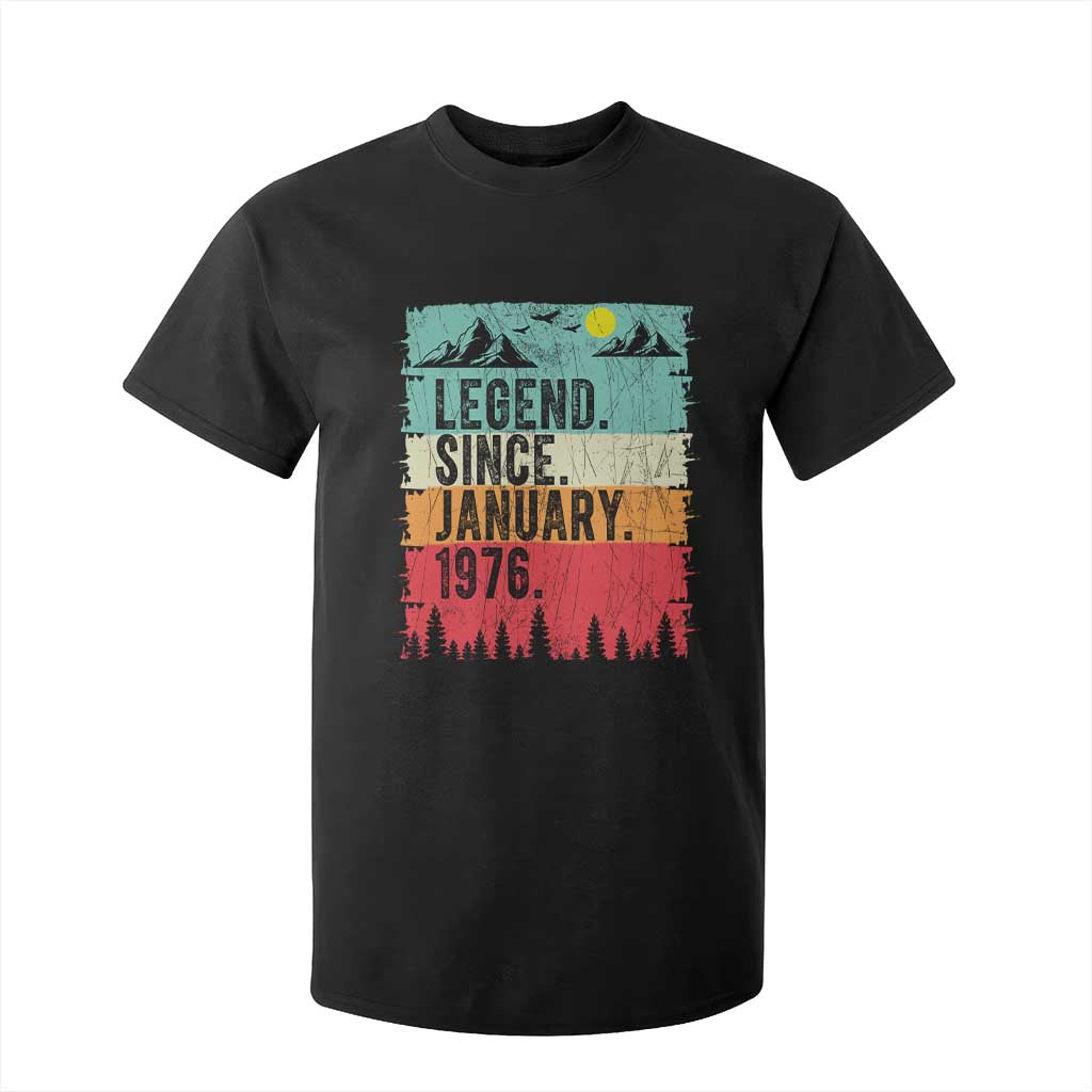 Personalized 1976 Birthday T Shirt For Kid Custom Date Vintage Retro 50th Birthday Gifts 50 Years Old TS10 Black Print Your Wear