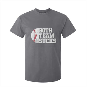 Funny Baseball T Shirt For Kid Both Teams Sucks Meme TS10 Charcoal Print Your Wear