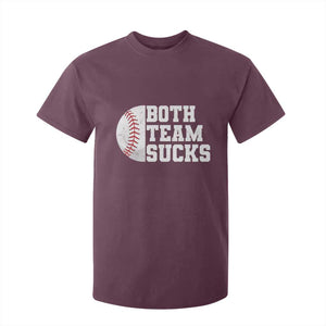 Funny Baseball T Shirt For Kid Both Teams Sucks Meme TS10 Maroon Print Your Wear