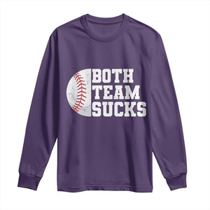 Funny Baseball Long Sleeve Shirt Both Teams Sucks Meme TS10 Purple Print Your Wear