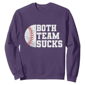 Funny Baseball Sweatshirt Both Teams Sucks Meme TS10 Purple Print Your Wear