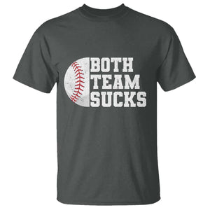 Funny Baseball T Shirt Both Teams Sucks Meme TS10 Dark Heather Print Your Wear