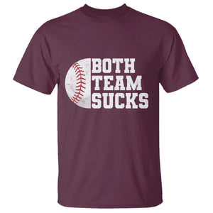 Funny Baseball T Shirt Both Teams Sucks Meme TS10 Maroon Print Your Wear