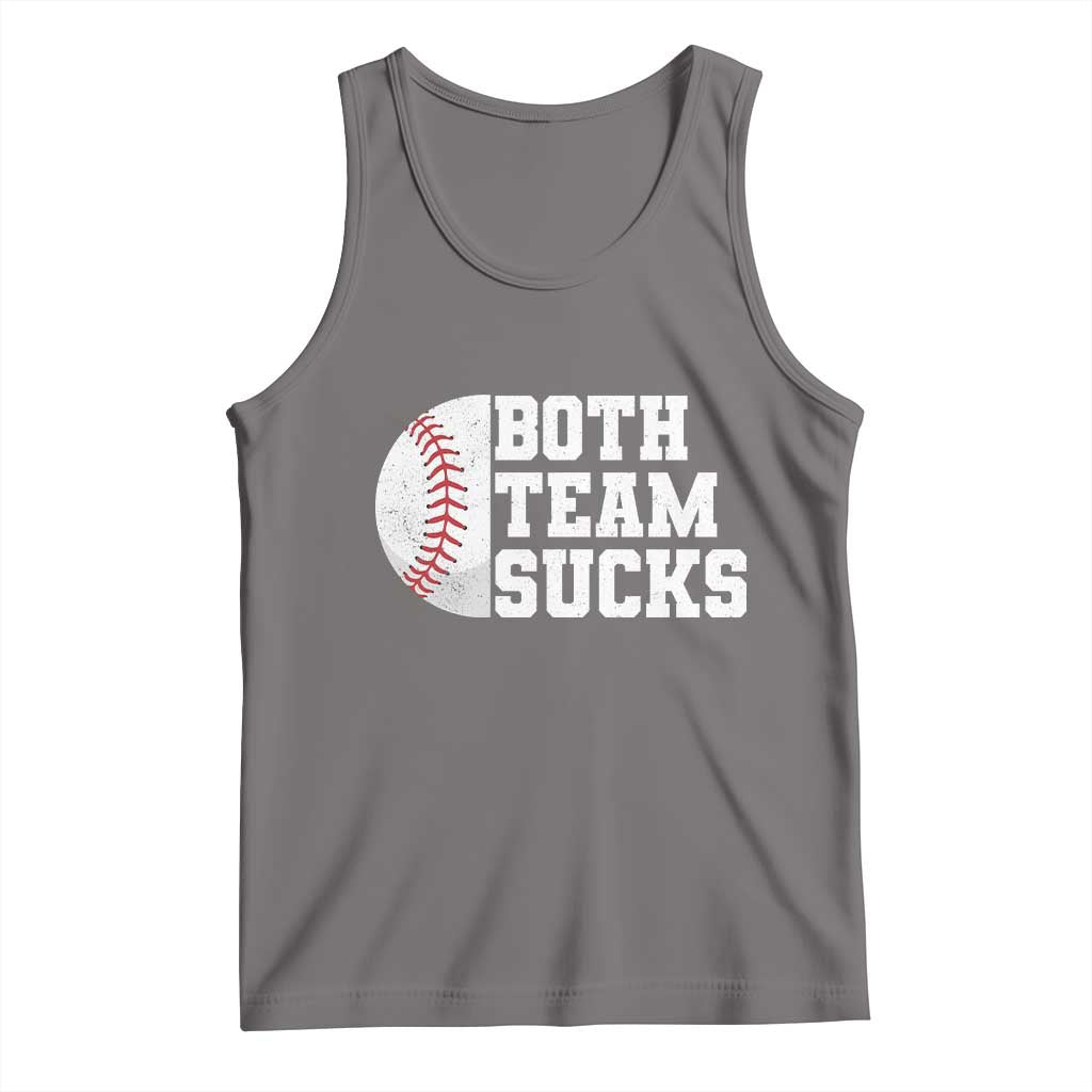 Funny Baseball Tank Top Both Teams Sucks Meme TS10 Deep Heather Print Your Wear